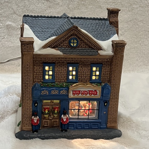 Holiday Time Other - Holiday Time Toys For Tots Christmas Village Piece‎ Lights Up 2017